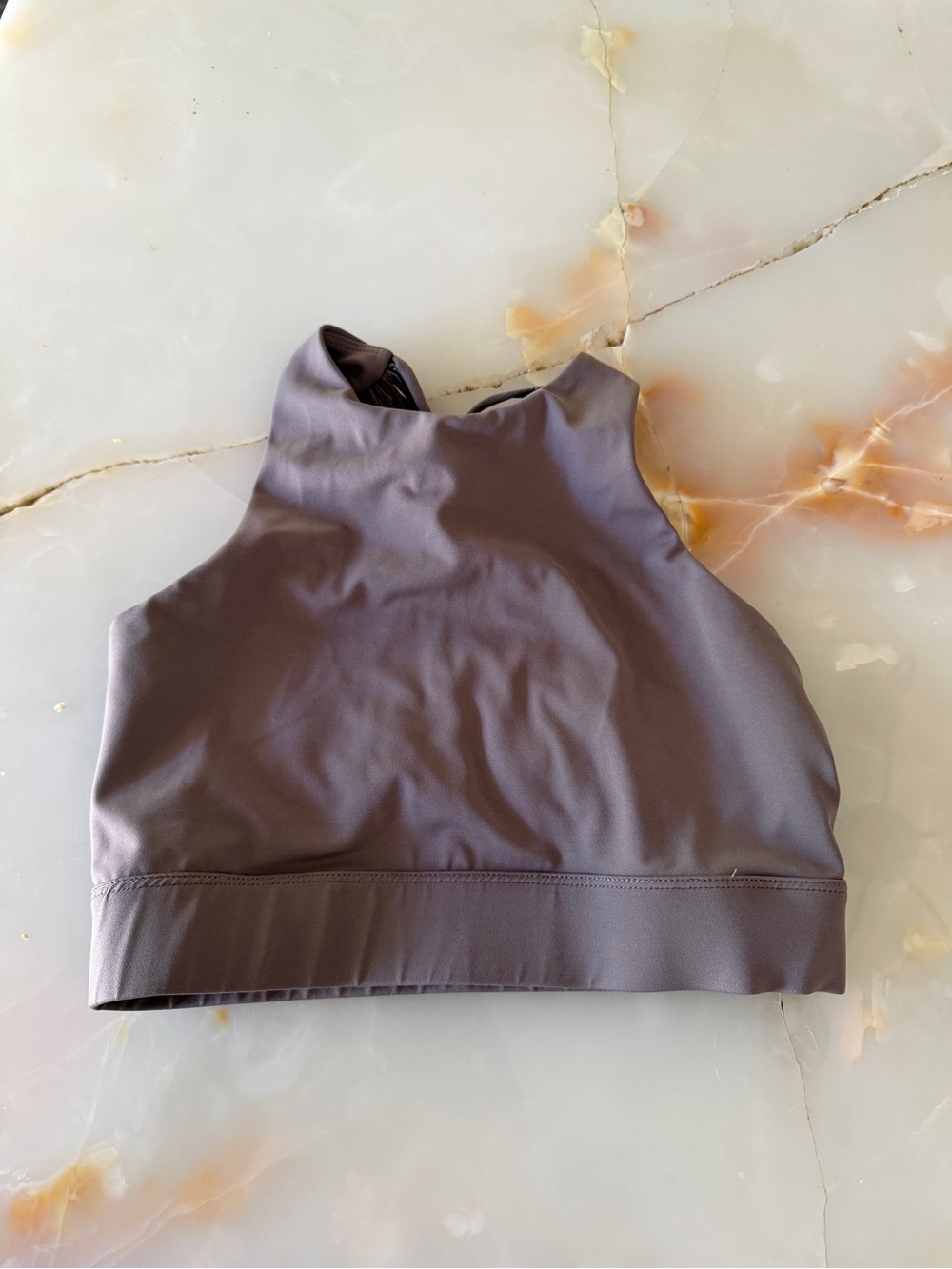 Carbon38 Strappy Sports Bra - Taupe Gray